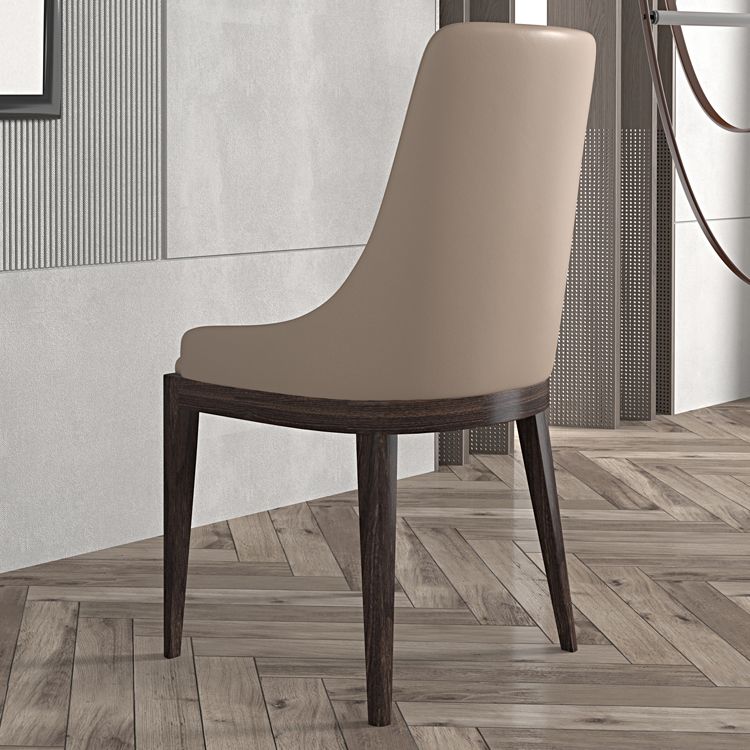 Dining Room Contemporary Faux Leather Upholstered Dining Arm Chair