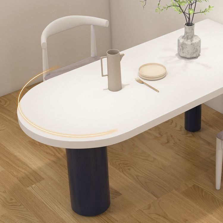Wood Top Dining Table with 3 Legs Modern Simple Table for Restaurant
