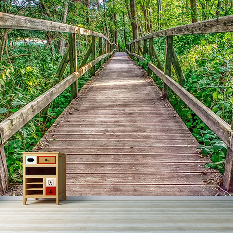 Space Extension Modern Wall Mural Mildew Resistant for Sitting Room