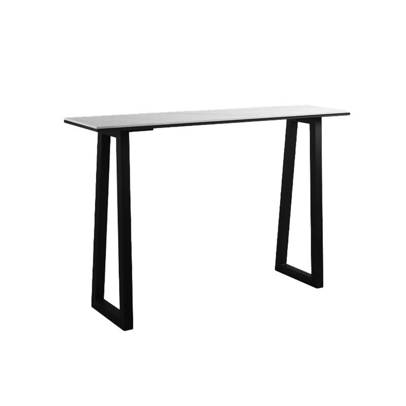 Industrial White Top Counter Table 42-inch Height Table for Living Room