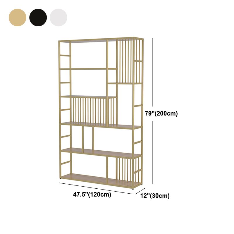 Manufactured Wood Shelf Etagere Bookshelf Modern Iron Frame Bookshelf for Office