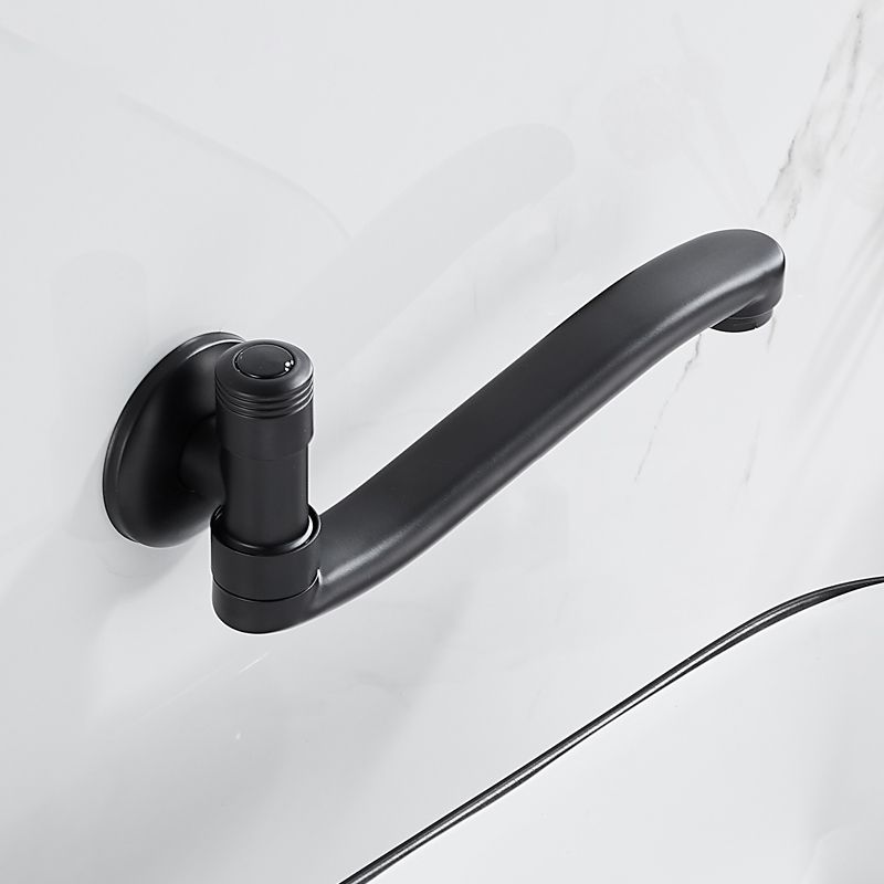 Swivel Tub Filler Wall Mount Copper Low Arc Knob Handle Tub Faucet Trim