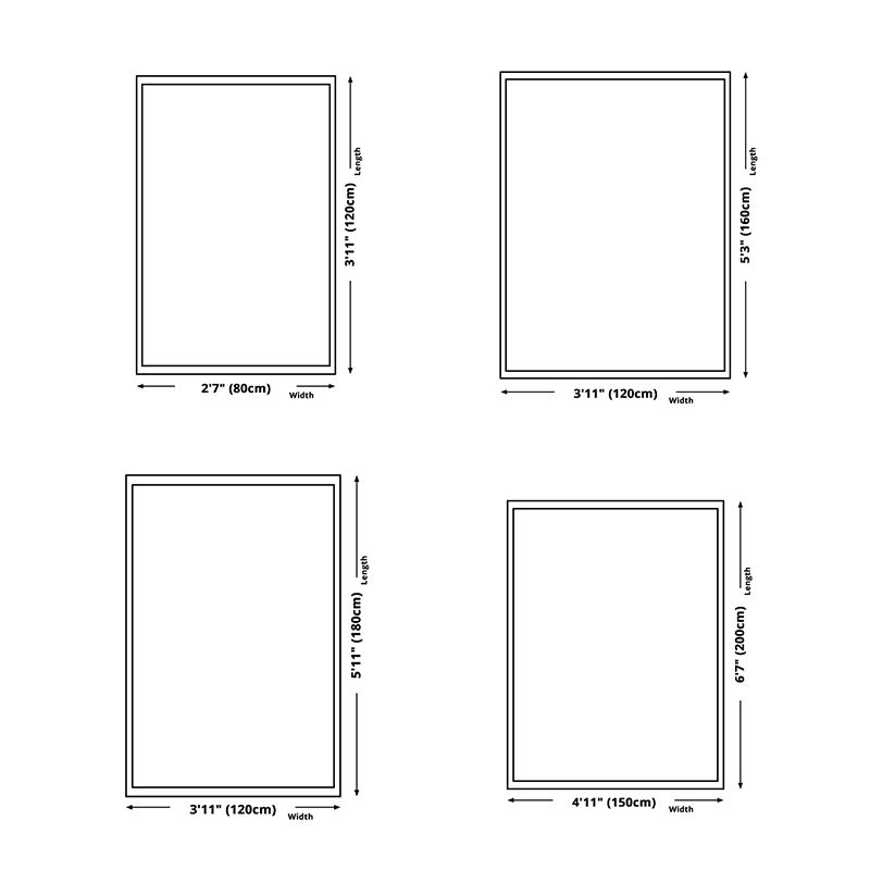 Light Blue Casual Carpet Polyester Santa Claus Carpet Non-Slip Backing Carpet for Home Decor