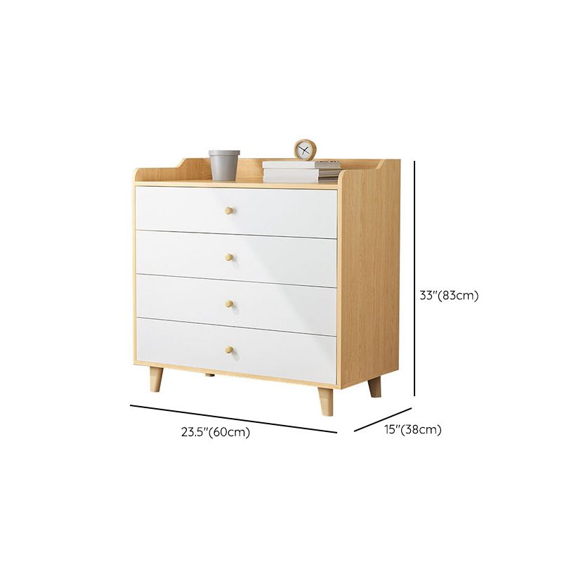 Contemporary Bedroom Chest Wooden Storage Chest with Drawers