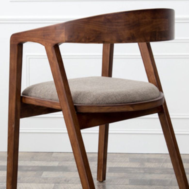 Dining Room Arm Dining Chair Home Pine Wood Open Back Dining Chair