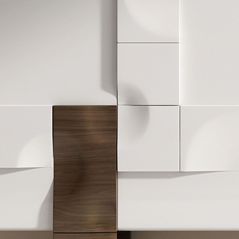 Wood Modern Living Room 35.4" Tall Accent Cabinet with Doors
