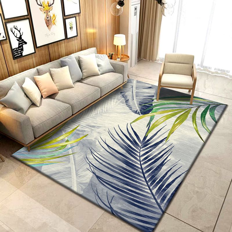 Scandinavisch huisdecoratietapijt Multi gekleurd plantenpatroon Binnentapijt Polyster Gemakkelijk te onderhouden Diervriendelijk wasbaar tapijt