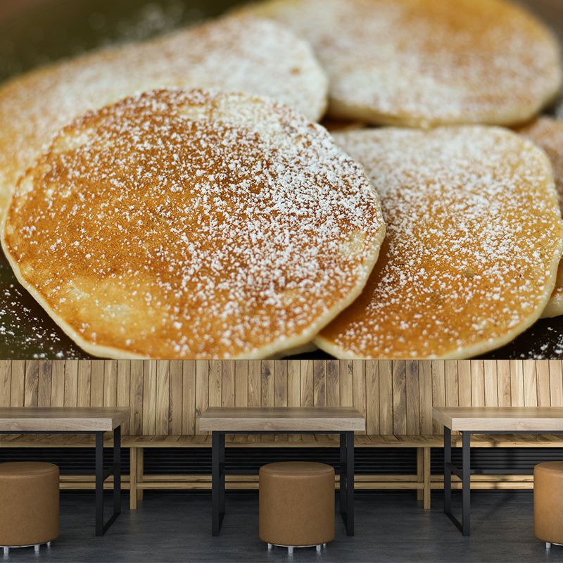 Delicious Pancakes Wall Mural Decal for Dessert Shop, Moisture Resistant