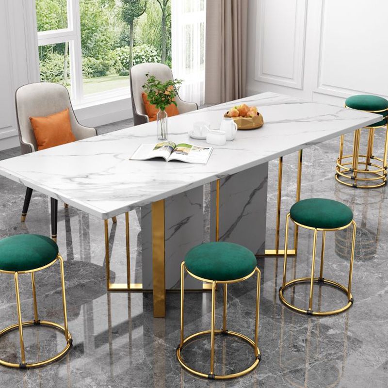 Velvet Scratch Resistant Ottoman Pure Color Round Glam Standard Round Ottoman