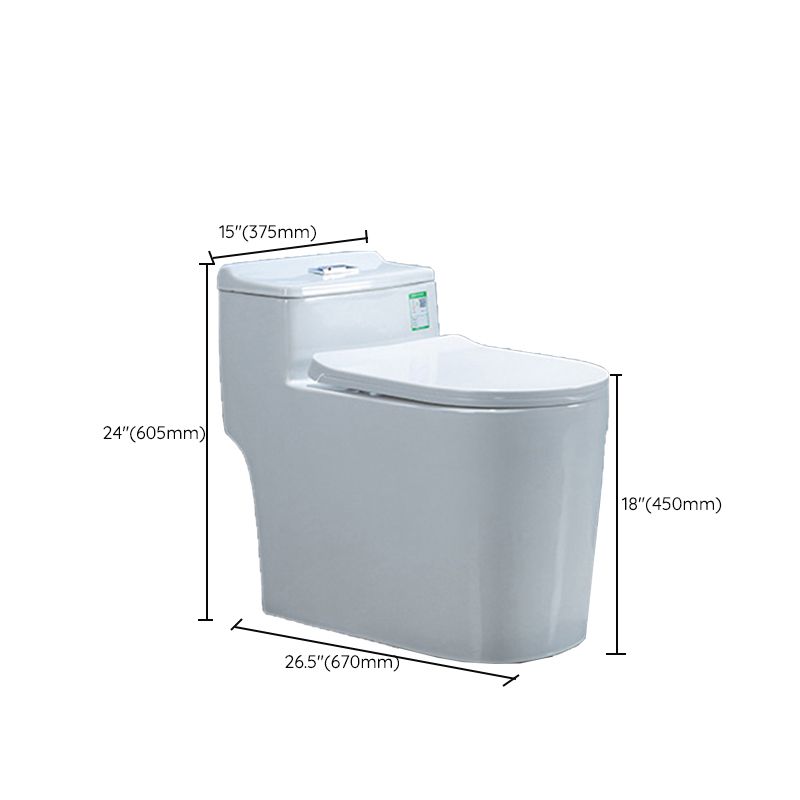 Modern Floor Mount Flush Toilet White Urine Toilet with Slow Close Seat for Bathroom