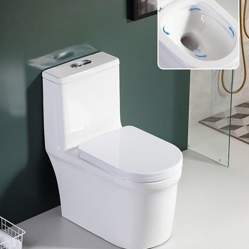Traditional 1-Piece Toilet Bowl Floor Mounted White Urine Toilet for Bathroom