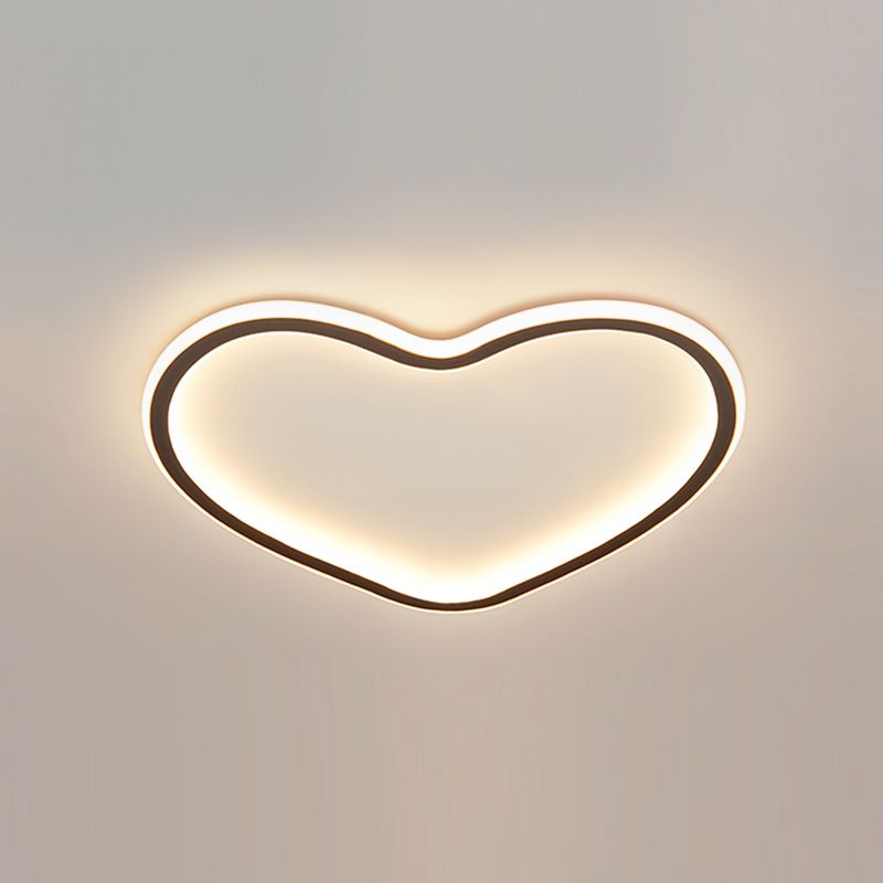 Forma de techo de montaje de altura de corazón de metal lámpara de techo de led simple
