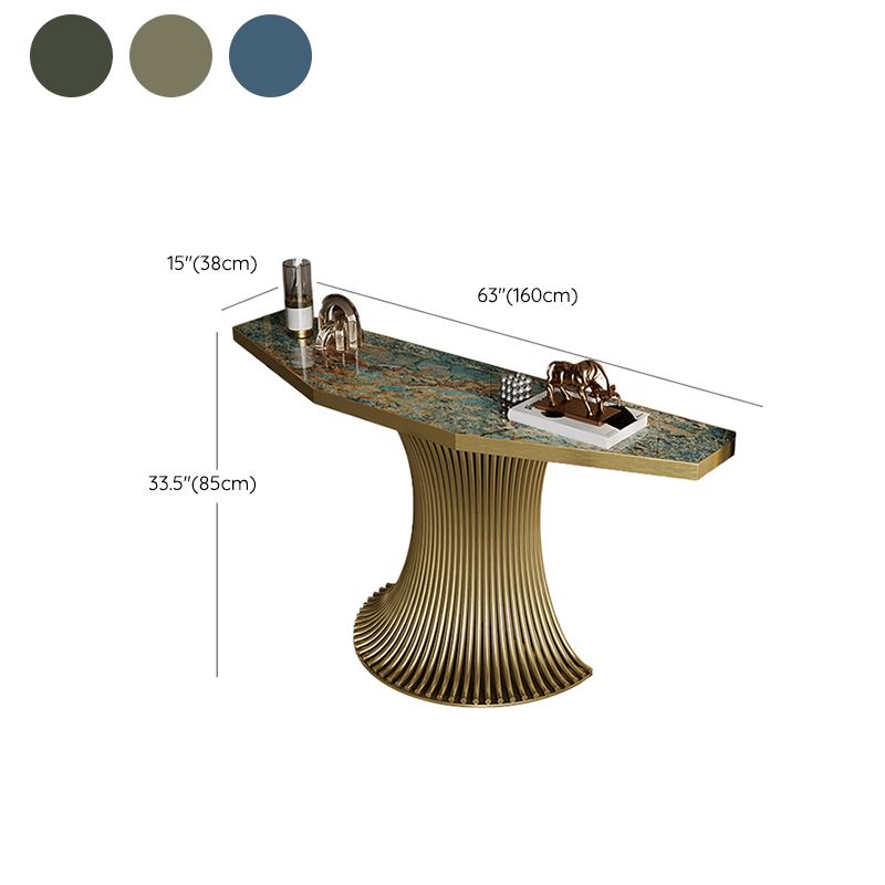 Geometric Shape Contemporary Console Table Stone Console Sofa Table for Hall