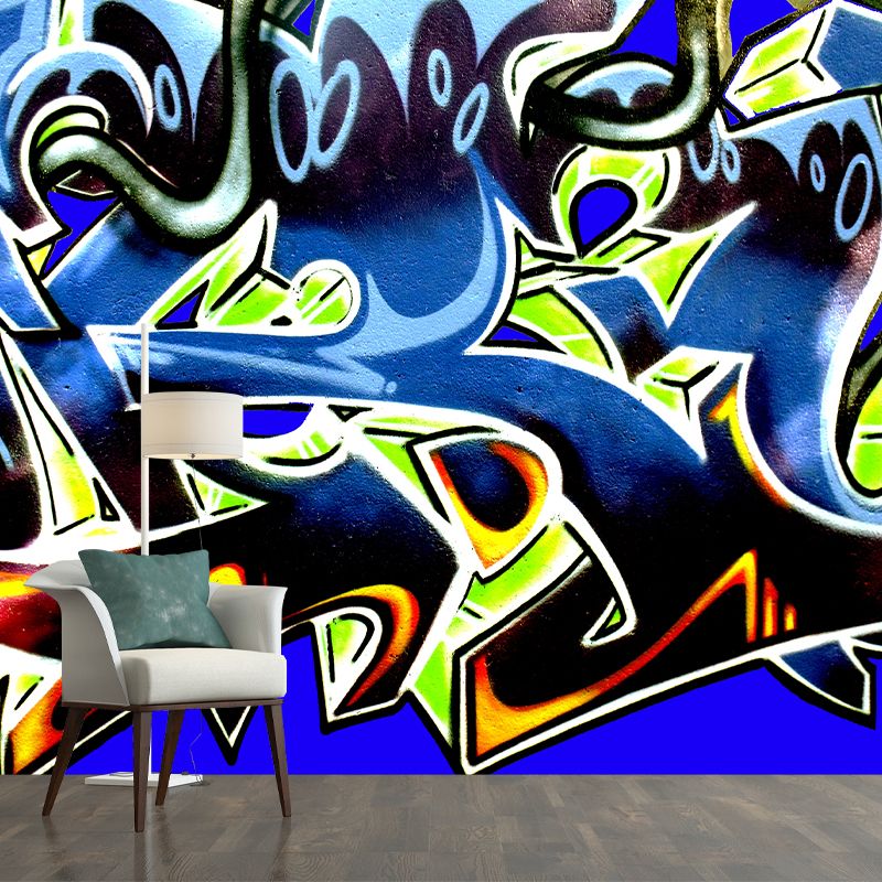 Abstract Painting Illustration Mural Mildew Resistant Wallpaper Sleeping Room Wall Mural