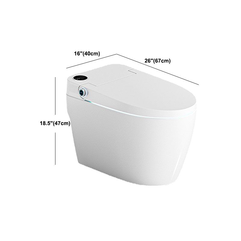 Modern White Skirted Toilet Bowl All-In-One Toilet with Seat for Bathroom