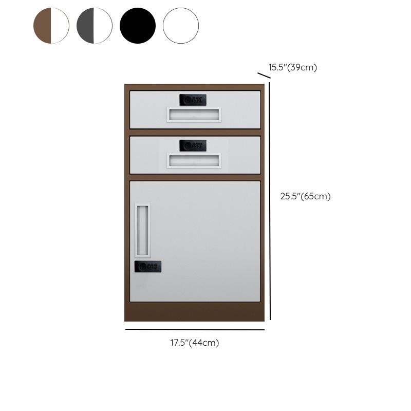 Industrial Metal Cabinet Vertical File Cabinet with Drawers and Storage