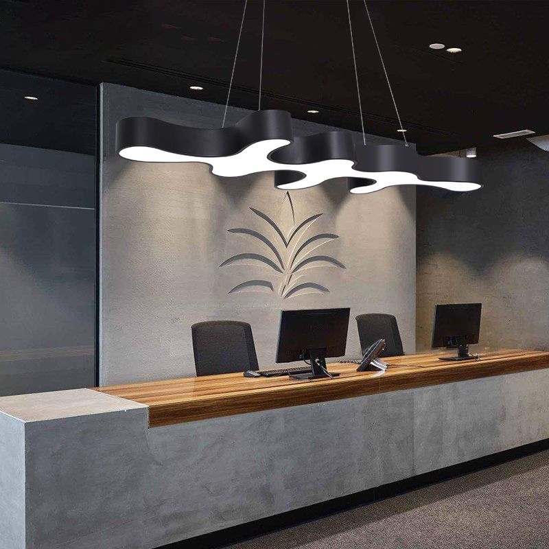 Moderne unieke vorm kroonluchter verlichtingsarmaturen acryl eiland plafondlicht