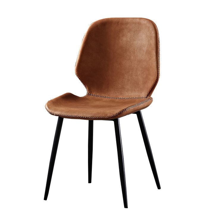 Metal industrial que cena la silla lateral sin brazos del Wingback del comedor de la silla lateral