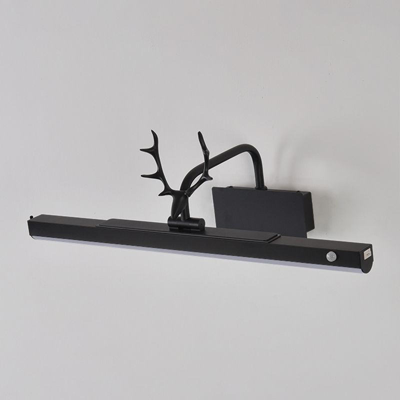 Illuminazione vanity lineare in stile moderno metallo 1 luci di applizia di vanità luce