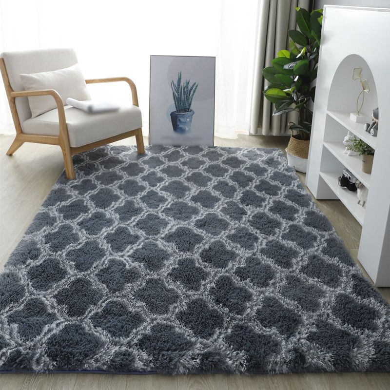 Tendy Area Tapis Creative Dimond Shile Polyester Polyester Anti-Slip Backing Shag Carpet For Home Decor