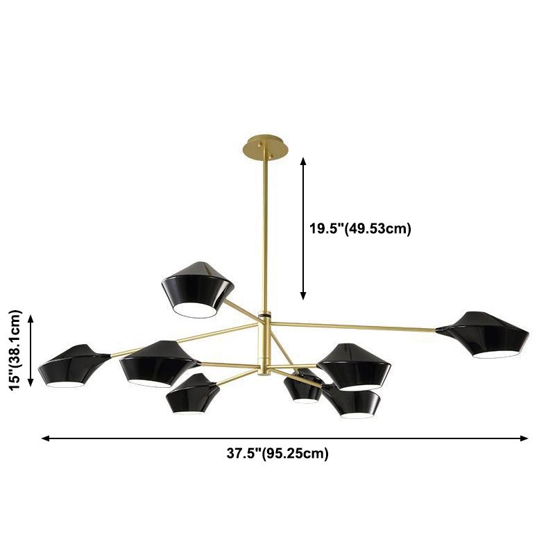 8 Hoofd Postmodern Special Chandelier Light Warmtures Restaurant Hangende kroonluchter voor zitkamer