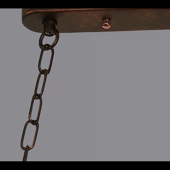 4-Light Steam Train Hanging Lamp Art Decor Industrial 4-Bulb Rust Finish Metal Island Lighting