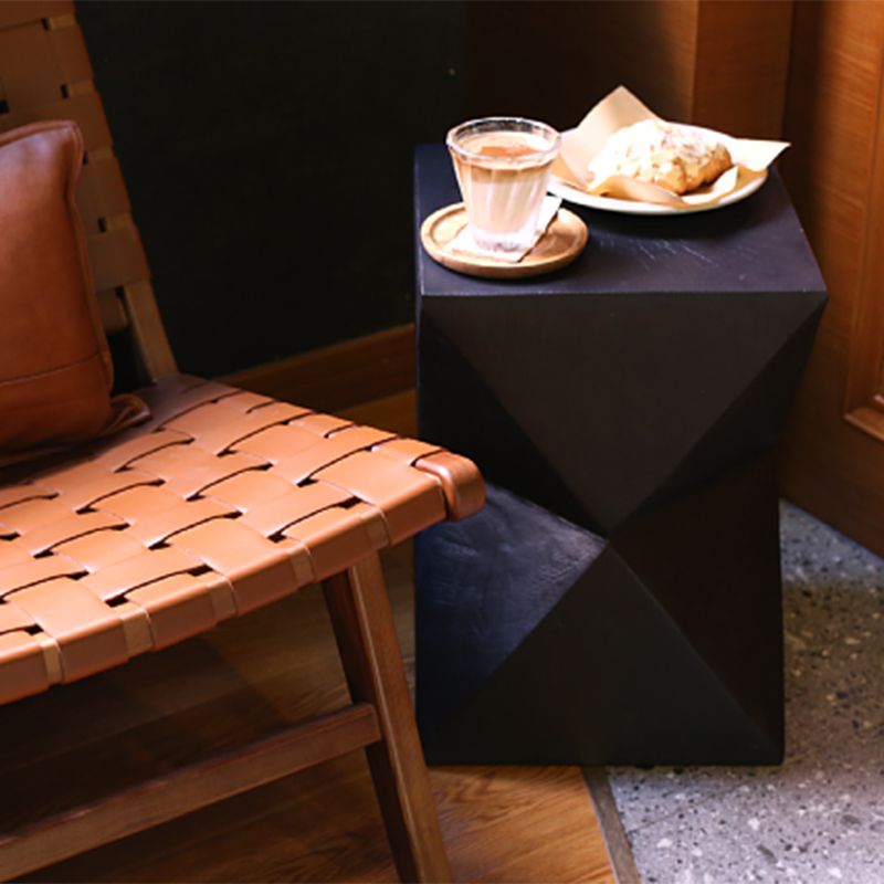 17.5 Tall Block Side Table Modernistic Metal Side End Snack Table