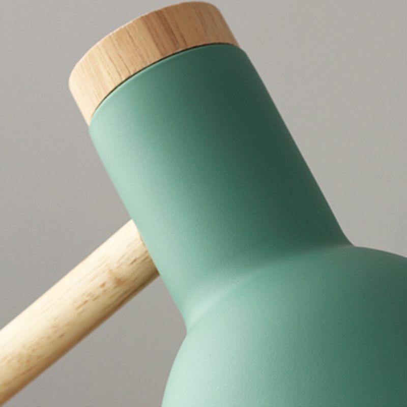 Smeedijzeren koepel tafellicht in moderne eenvoud houten macaron tafellamp voor binnenruimtes