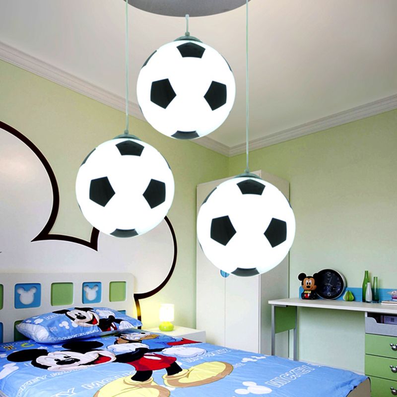 Lampade sospese per camera da letto, 3 luci moderne atmosfera a soffitto in cromo per ragazzi