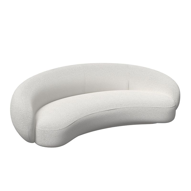Contemporary Sloped Arm Curved Sofa Tight Back Seating for Living Room