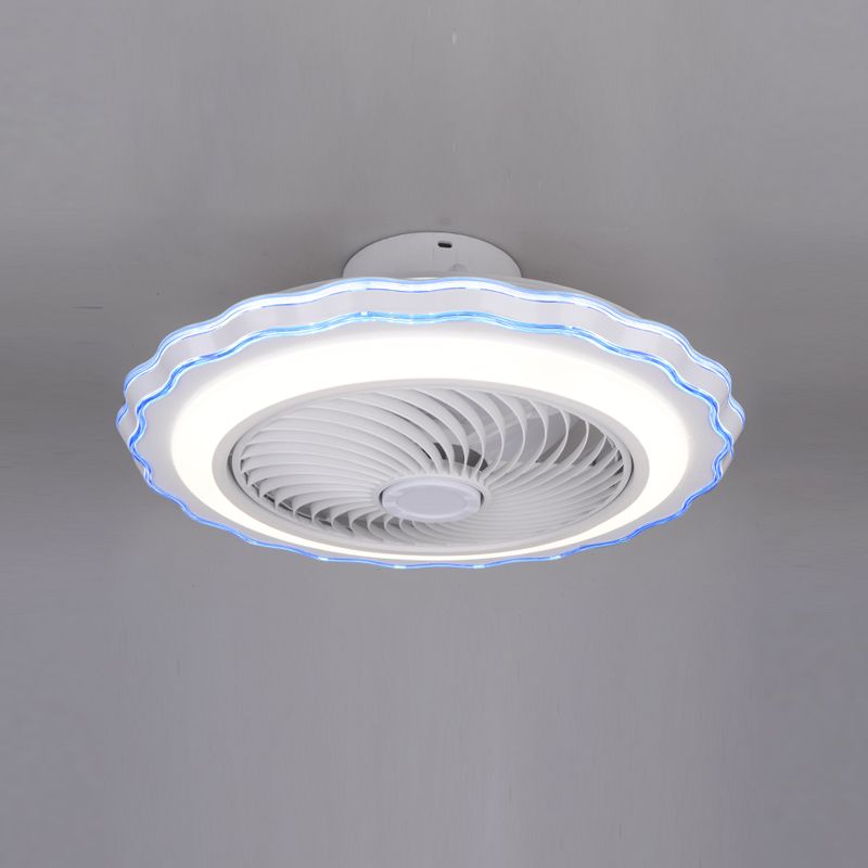 Lampada della ventola della camera da letto per bambini LED minimalista LED SEMI FLUSTO LUCE