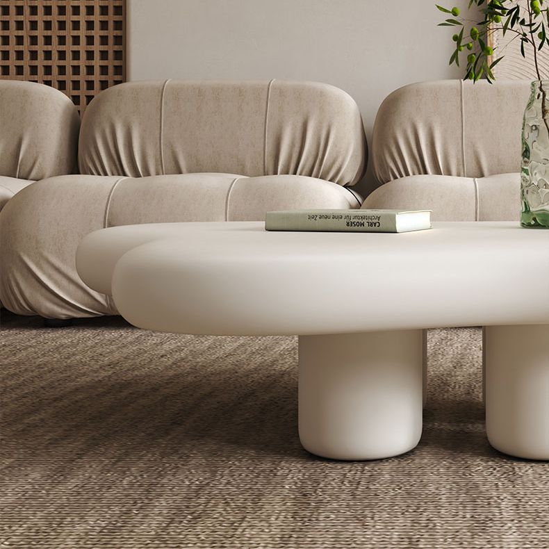 4 Legs Geometric Coffee Table Contemporary Manufactured Wood Cocktail Table