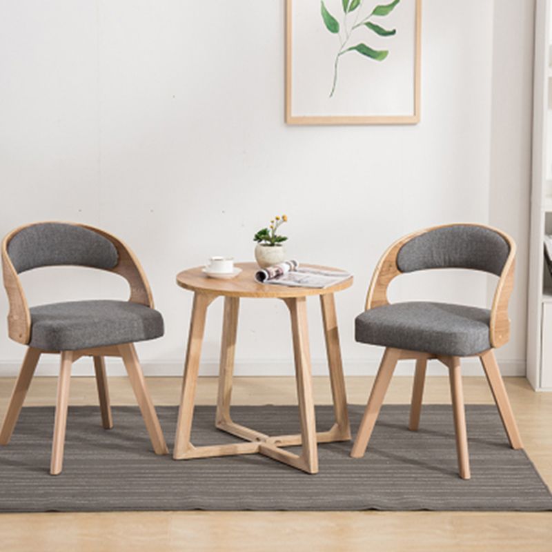 Contemporary Swivel Side Dining Room Chair Open Back Chair for Home Use