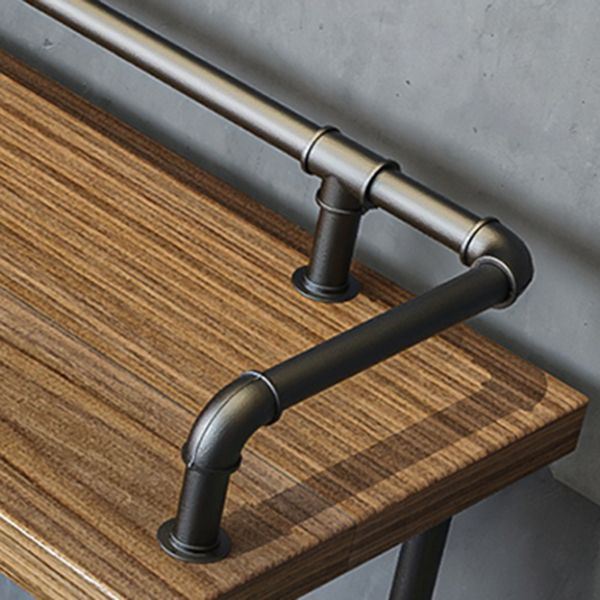 Industrial Metal Pub/Bar Table with Wood Top Counter Wine Table