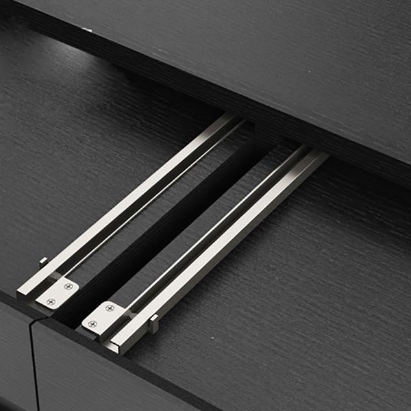Rectangular Slate Top Coffee Table 4 Legs Cocktail Table with Storage