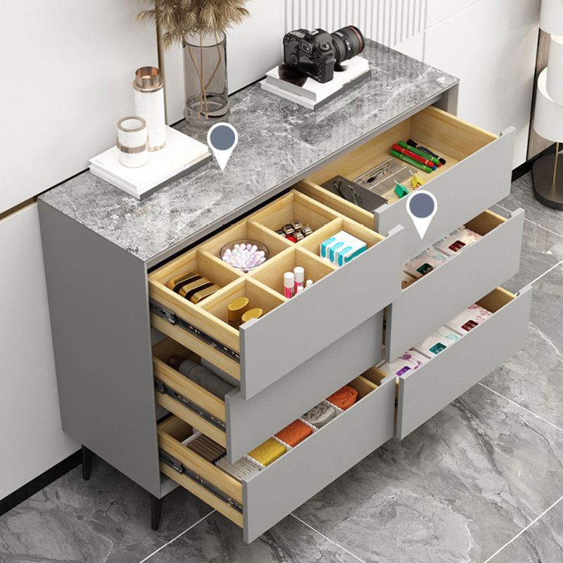 15.6-inch W Modern Storage Chest Stone Storage Chest Dresser with 3/6 Drawers