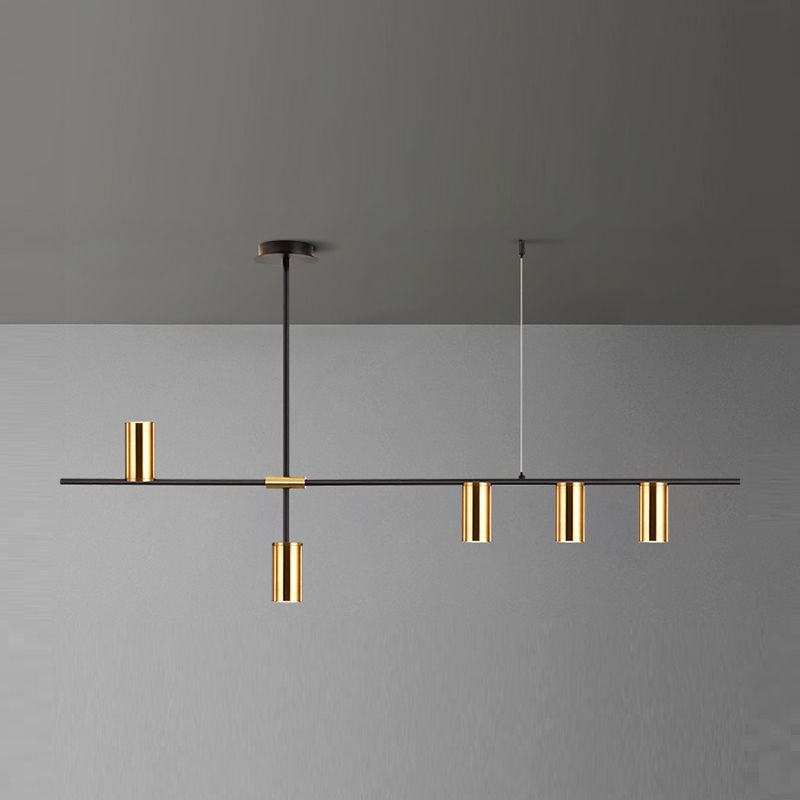 3 / 4 / 5 - Light Pendant Ceiling in Black & Gold Iron Post Modern Kitchen Island Lighting