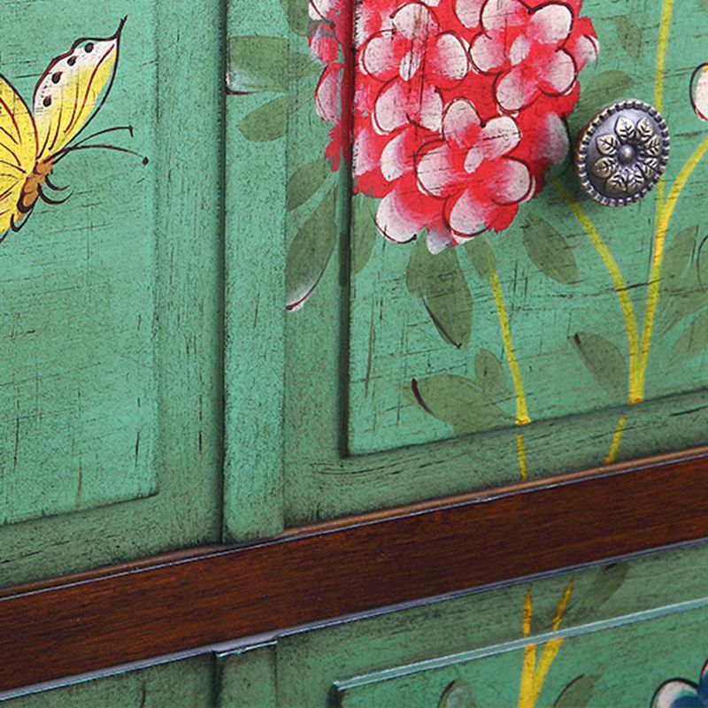 Mid-century Modern Accent Chest with Drawers, Wooden Rectangle Chest