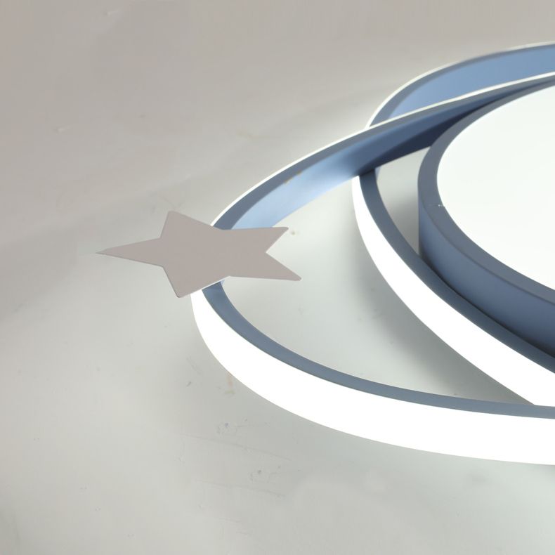 Ovale Deckenleuchte, moderne LED-Deckenleuchte aus Metall für Schlafzimmer