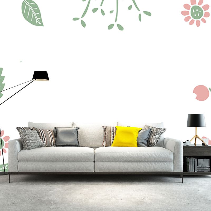 Stain Resistant Tropical Plants Mural Decorative Wallpaper Wall Covering