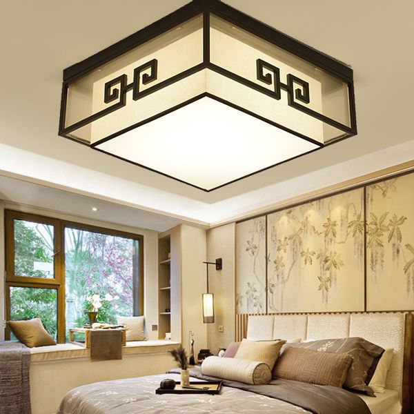Traditional Creative Flush Mount Fabrics Geometric Ceiling Light in Black