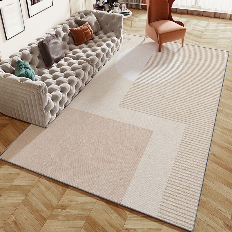 Bruin modern tapijten polyester grafisch vloerkleed niet-slip achterste tapijt voor woningdecoratie