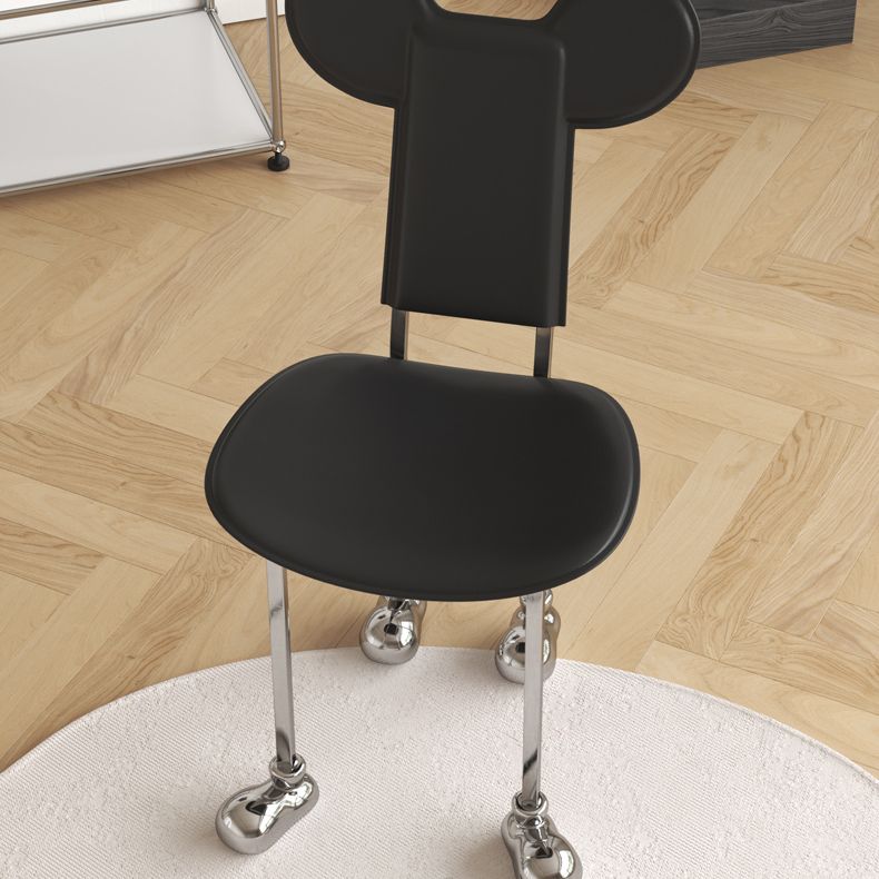 Stainless Steel Frame Dining Side Chair Indoor Upholstered Side Chair