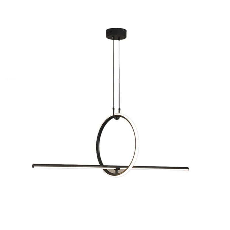 Lampada del lampadario in metallo moderno nordico Lampada a LED LED Isola Ciondolo per sala da pranzo