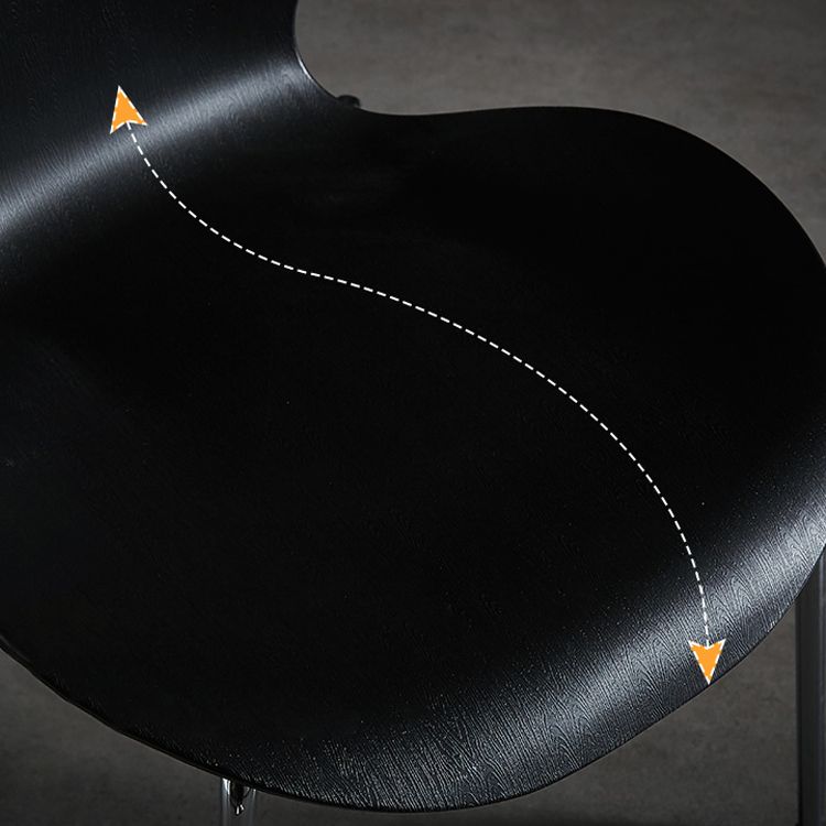 Chaises de salle à manger sans accoudoirs à oreilles, chaises d'appoint d'intérieur avec pieds en métal