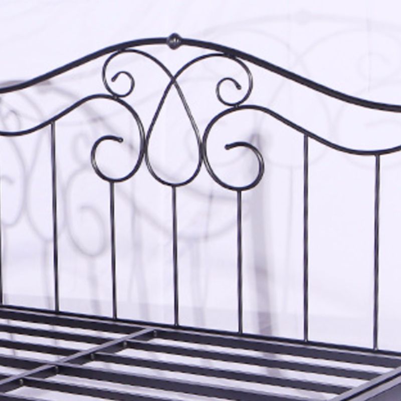 Metal Bed with Headboard Modern High Open-Frame Standard Bed