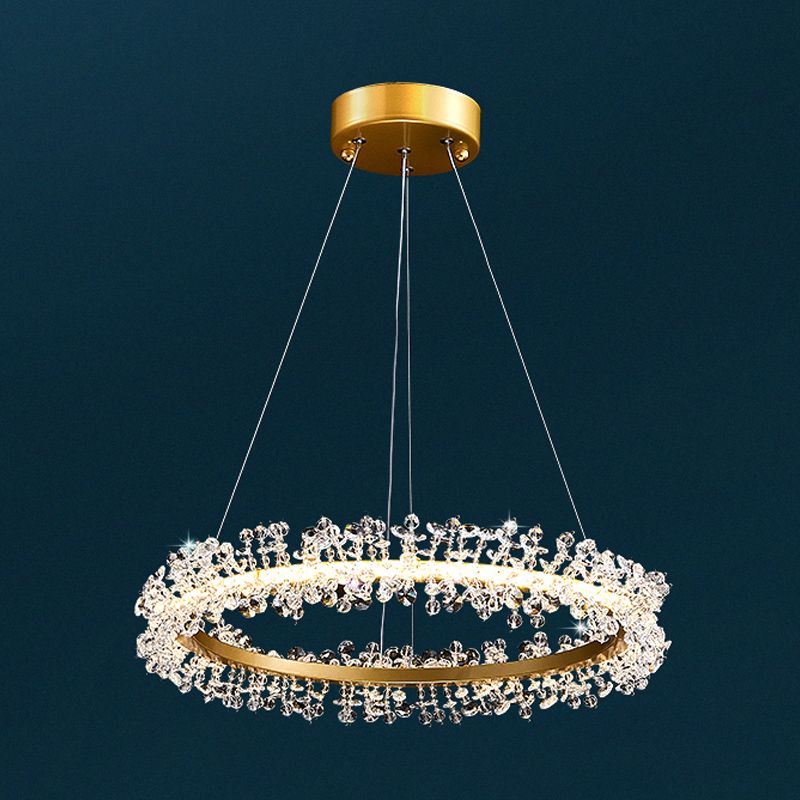 1 Light Linear Pendant Lights Modern Crystal Pendant Lighting Fixture for Living Room