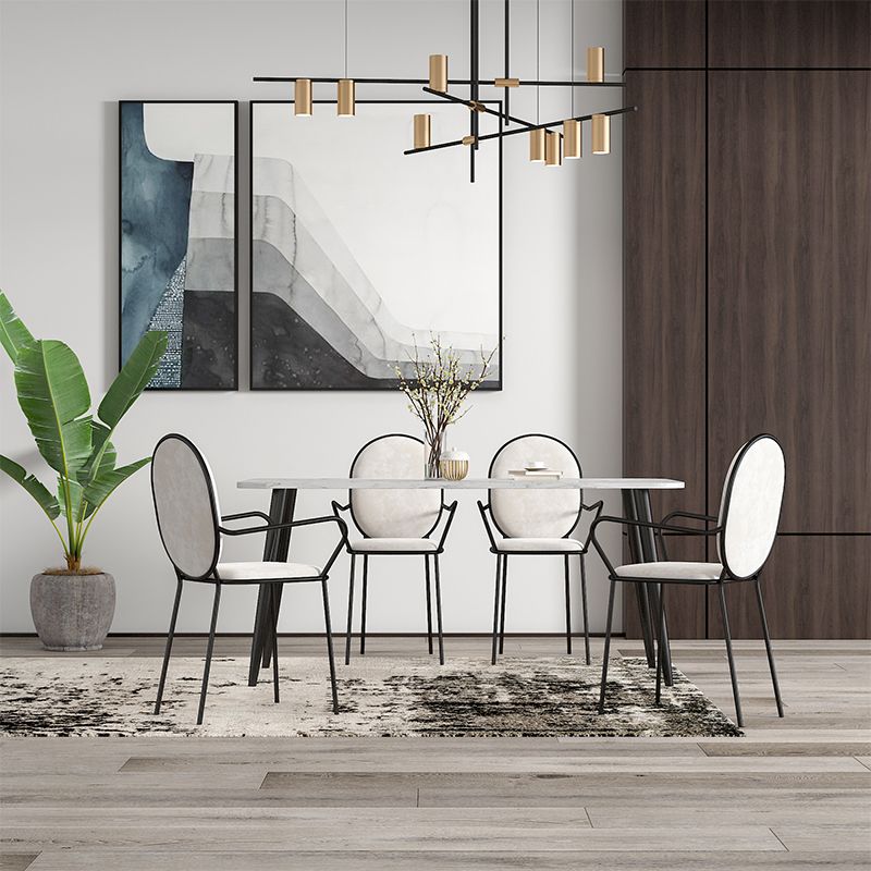 Modern 1/2/3/4/5/6/7 stukken Dinerset Marble Dining Furniture Set/aparte items