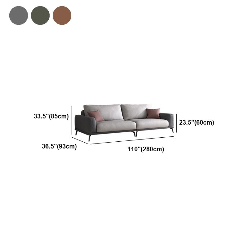 Faux Leather Sectionals/Sofa with Square Arm for Living Room
