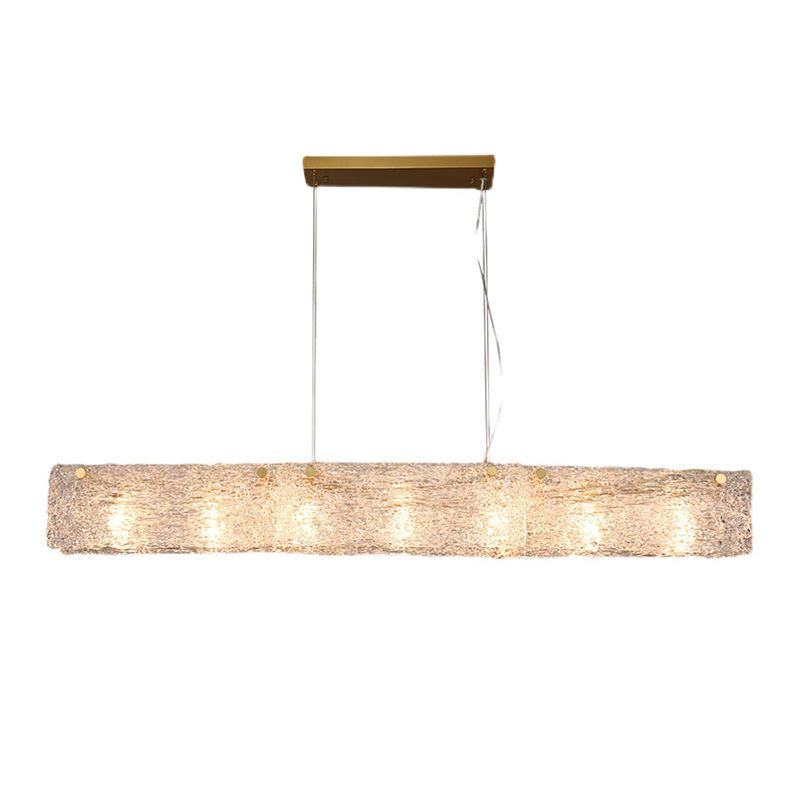 Luces colgantes rectangulares de estilo moderno luces colgantes de vidrio transparente